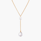 PEARL PLUNGE BAROQUE DROP NECKLACE